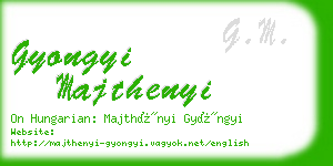 gyongyi majthenyi business card